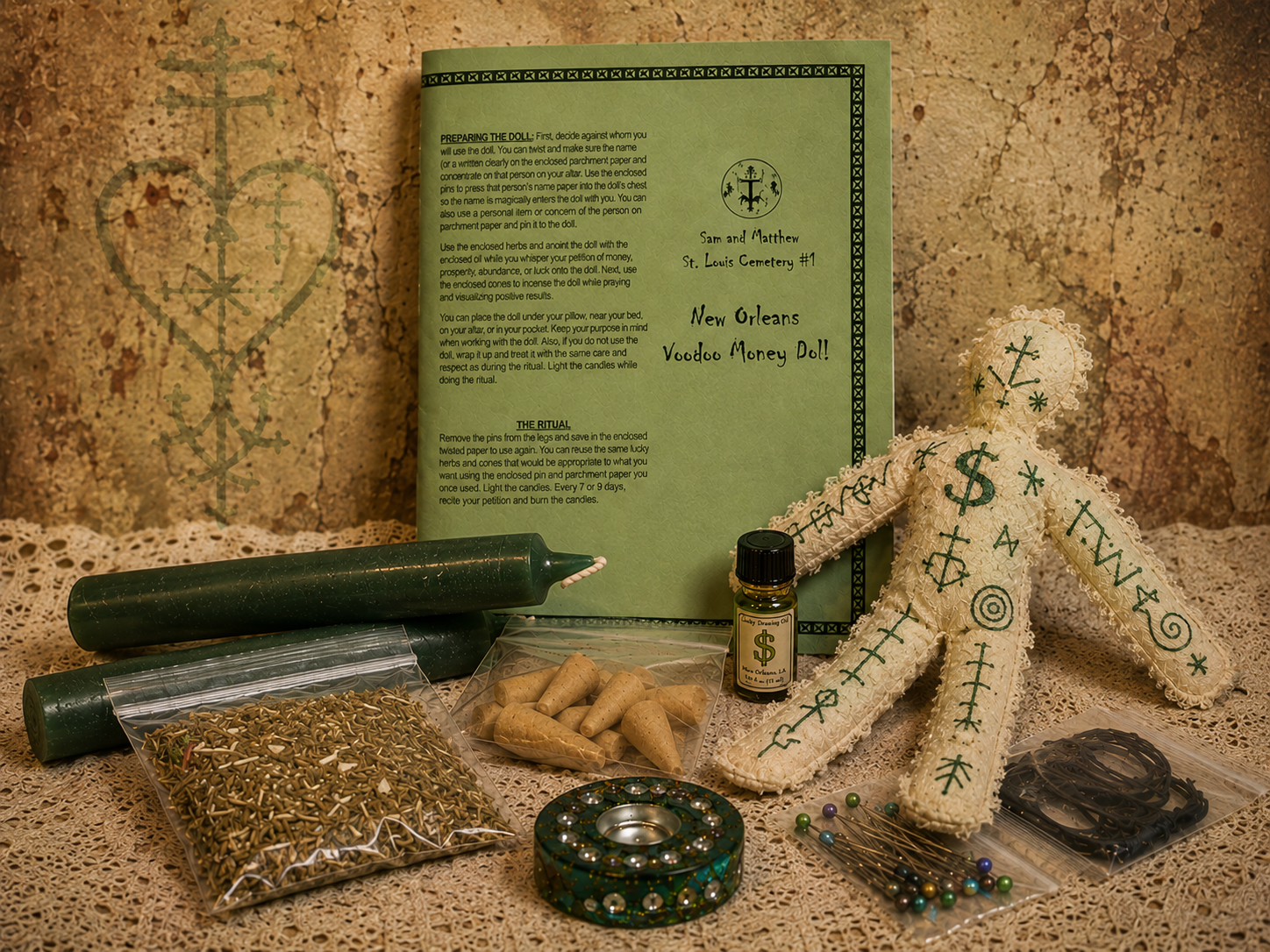 Standard New Orleans Voodoo Money Doll kit