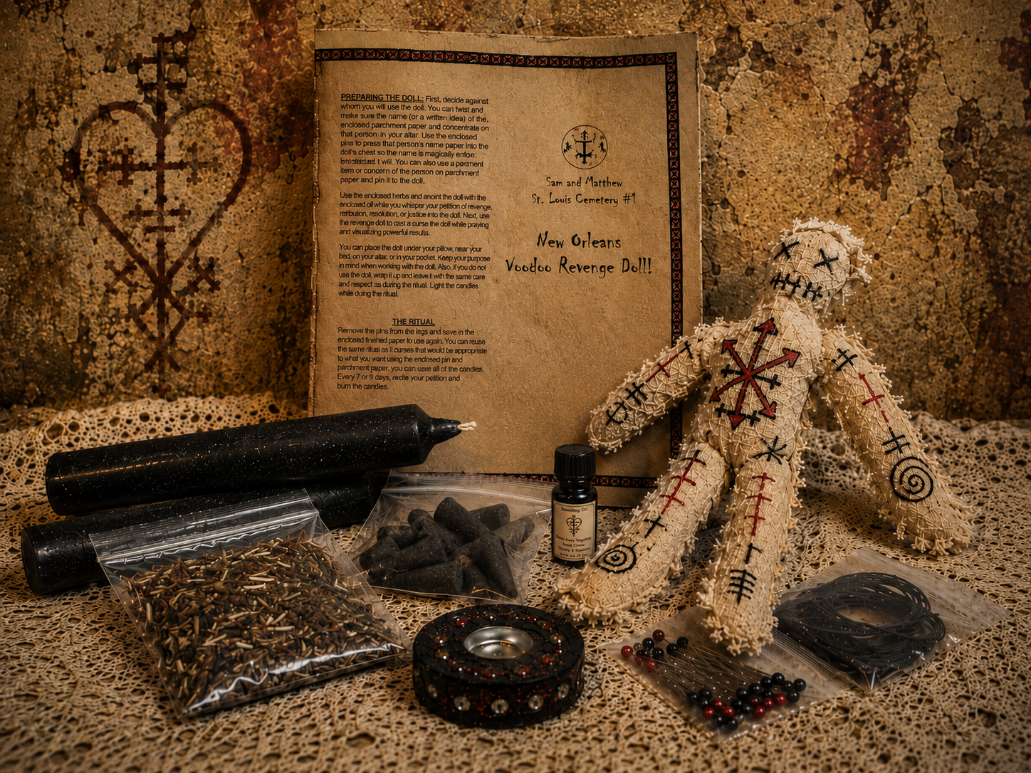 Standard New Orleans Voodoo Revenge Doll kit