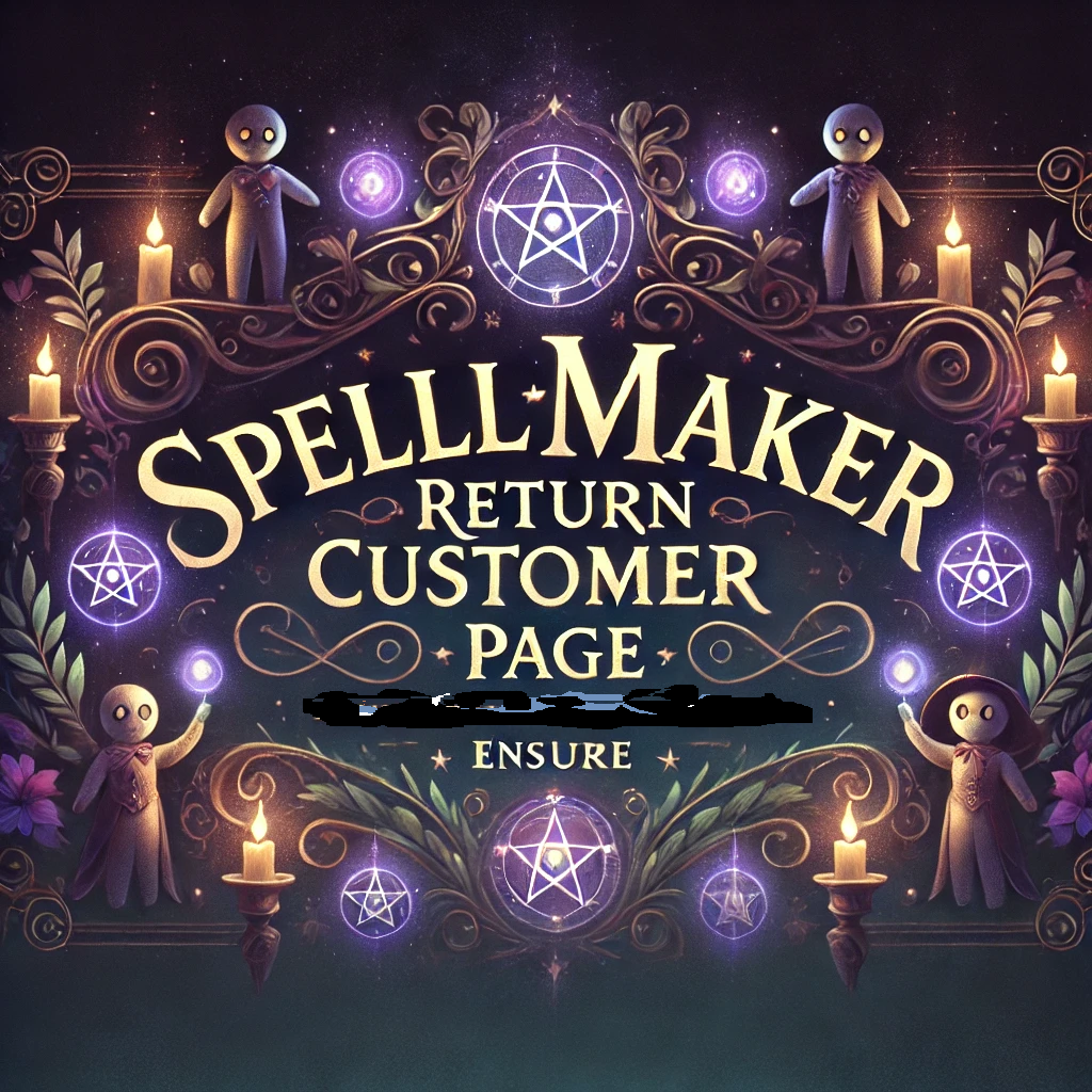 Spellmaker Return Customer Page